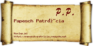 Papesch Patrícia névjegykártya